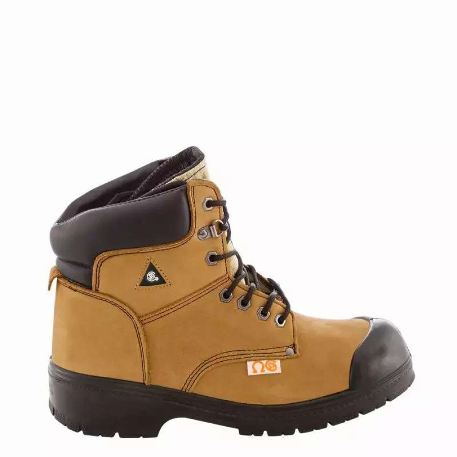 * Nats Men'S Safety Work Boots S346 Csa 6 Nubuck Leather Steel Cap And Sole With Removable Insole Sizes 7-13