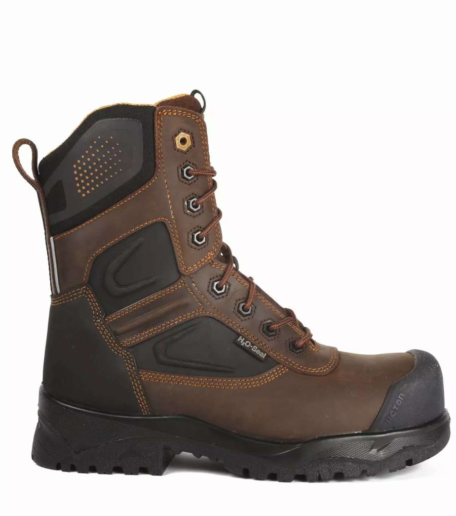 * Acton Men'S Safety Work Boots Thor 8 Csa Waterproof With Thinsulate Insulation | Brown | Size 7-14