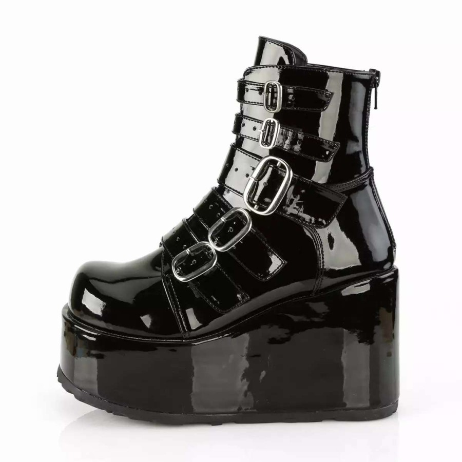 * Patent Leather 4.3 Platform Ankle Boots*