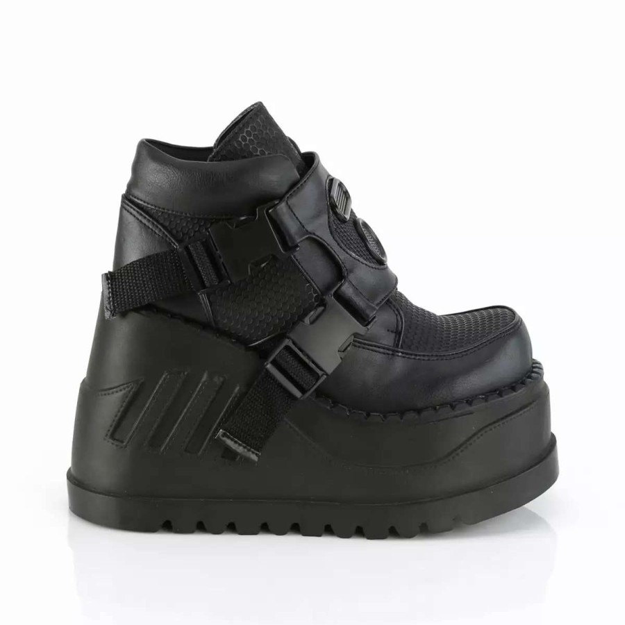 * Vegan Leather 4.8 Platform Ankle Boots*