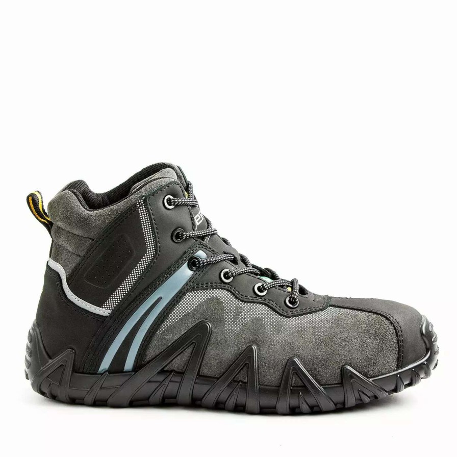 * Terra Men'S Safety Work Boots Venom Mid 6 Suede And Leather Upper With Composite Toe And Plate | Black | Sizes 6-13