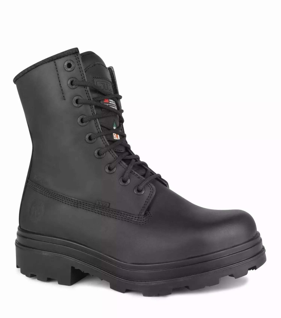 * Stc Men'S Safety Work Boots Blitz 8 Leather Waterproof With Side-Zip And Vibram Tc4+ Sole Black | Sizes 4-14