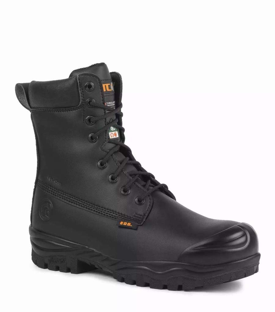 * Stc Men'S Safety Work Boots Maska 8 Chemtech Microfiber Vegan Waterproof With Vibram Fire & Ice Sole Black | Sizes 6-14