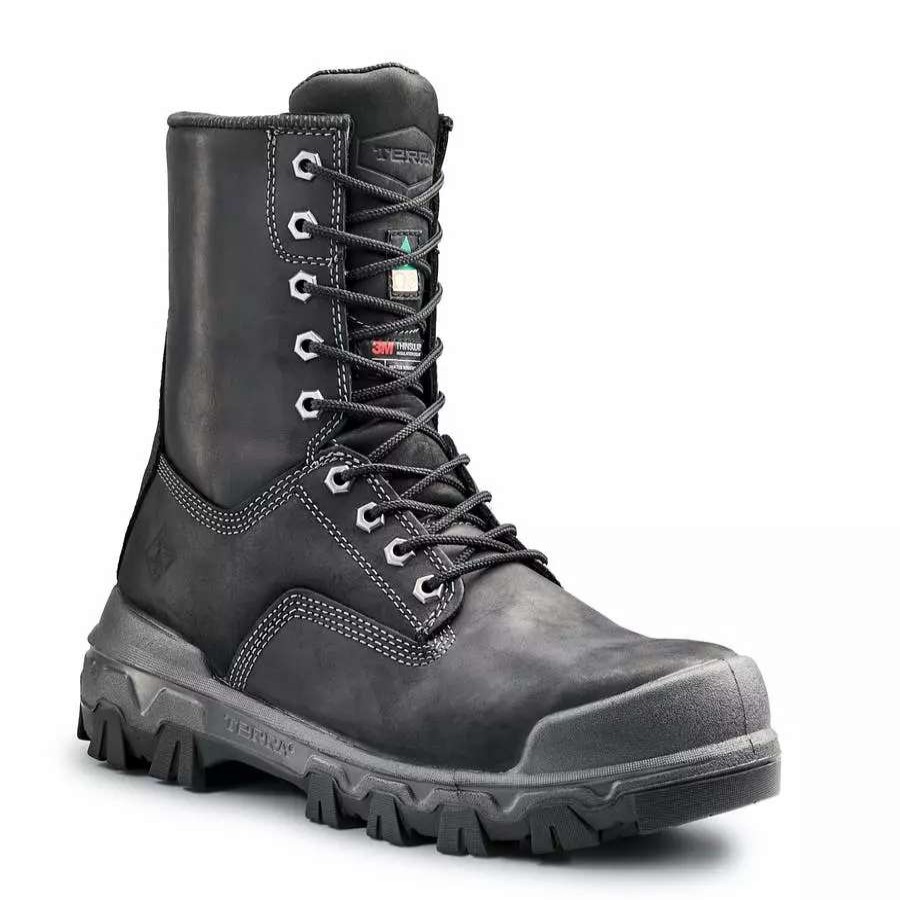 * Terra Men'S Safety Work Boots Sentry 2020 8 Leather Waterproof With Kryptoe Safety Toe | Sizes 7-15