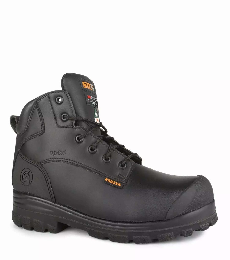 * Stc Men'S Safety Work Boots Trump 6 Chemtech Microfiber Vegan Waterproof With Steel Toe Black | Size 4-14