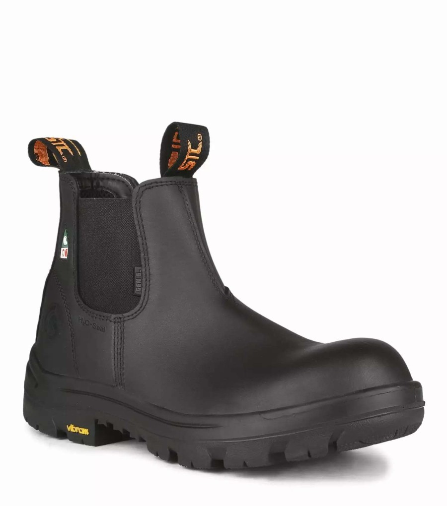 * Stc Men'S Safety Work Boots Alarm 6 Leather Waterproof Slip-On With Vibram Tc4+ Sole | Sizes 7-14