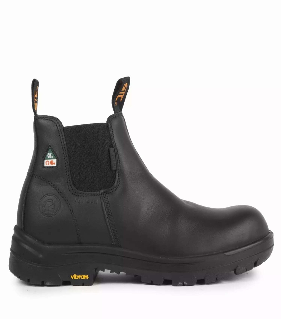 * Stc Men'S Safety Work Boots Alarm 6 Leather Waterproof Slip-On With Vibram Tc4+ Sole | Sizes 7-14