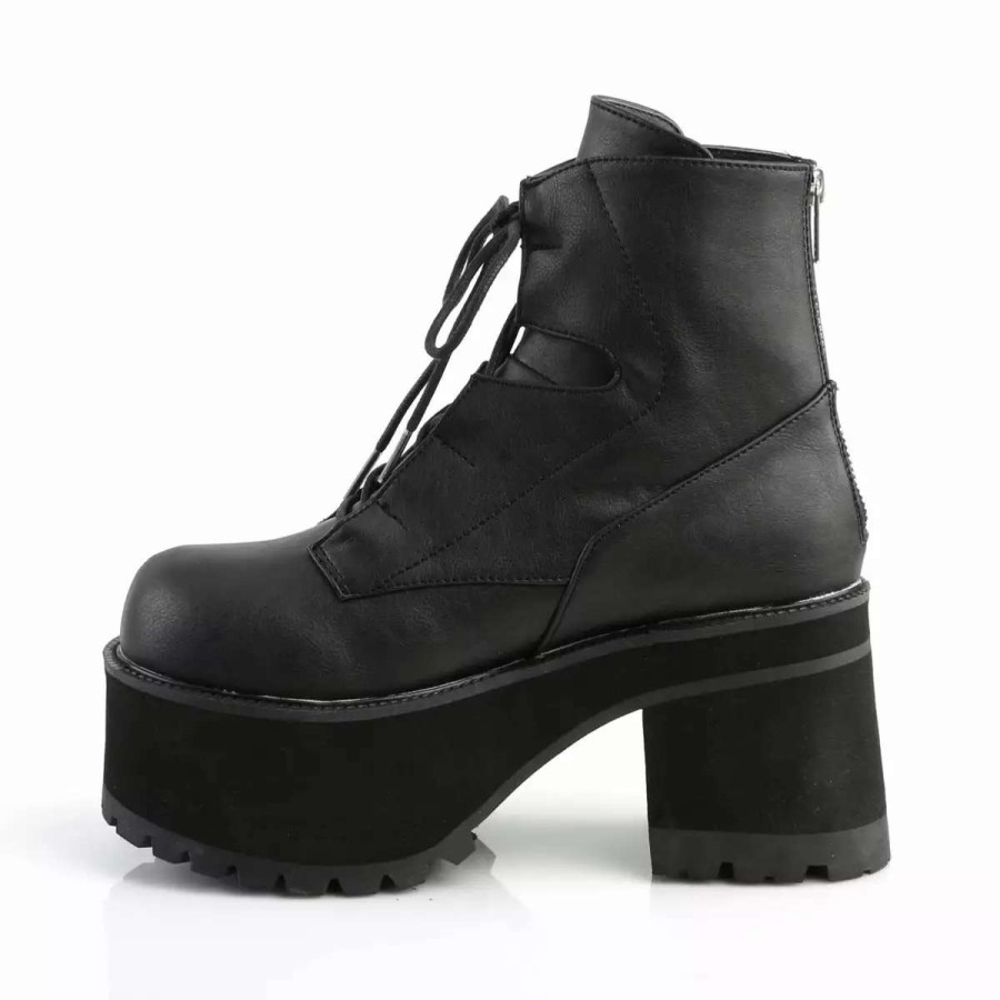 * 3.8 Heel Vegan Leather 2.3 Platform Boots*