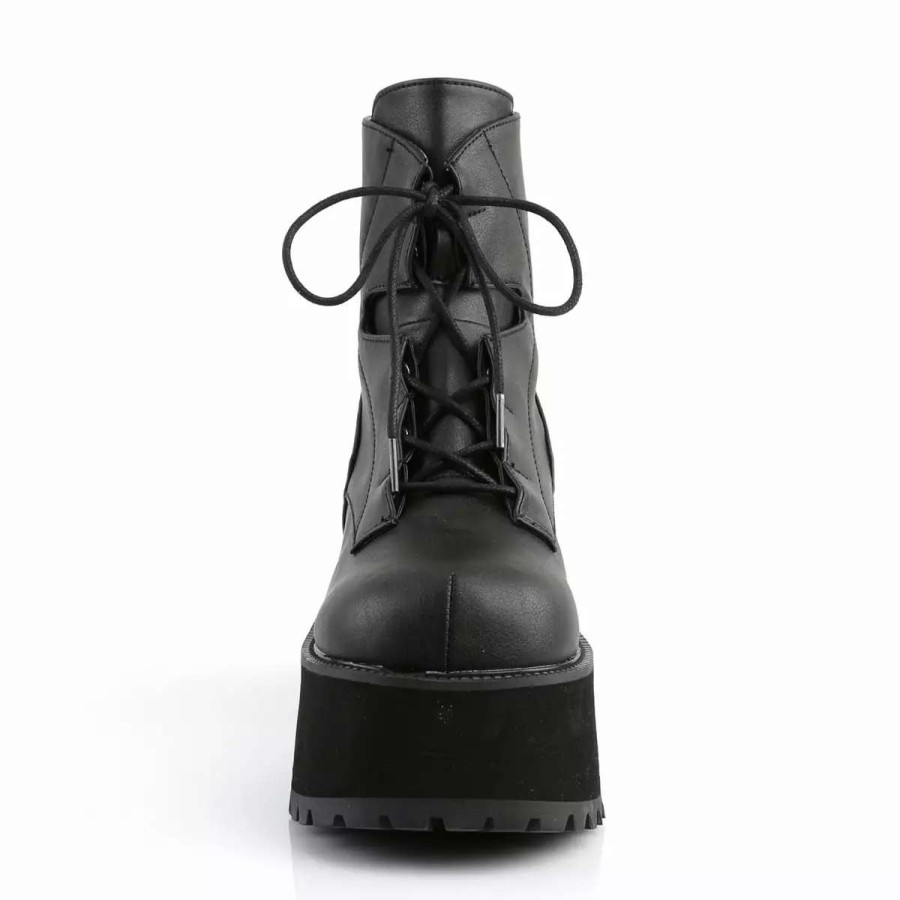 * 3.8 Heel Vegan Leather 2.3 Platform Boots*