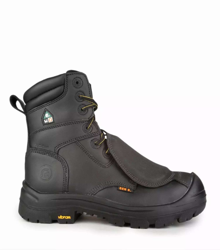 * Stc Men'S Safety Work Boots Alloy 8 Leather Waterproof External Metguard With Vibram Tc4+ Sole Black | Sizes 5-14