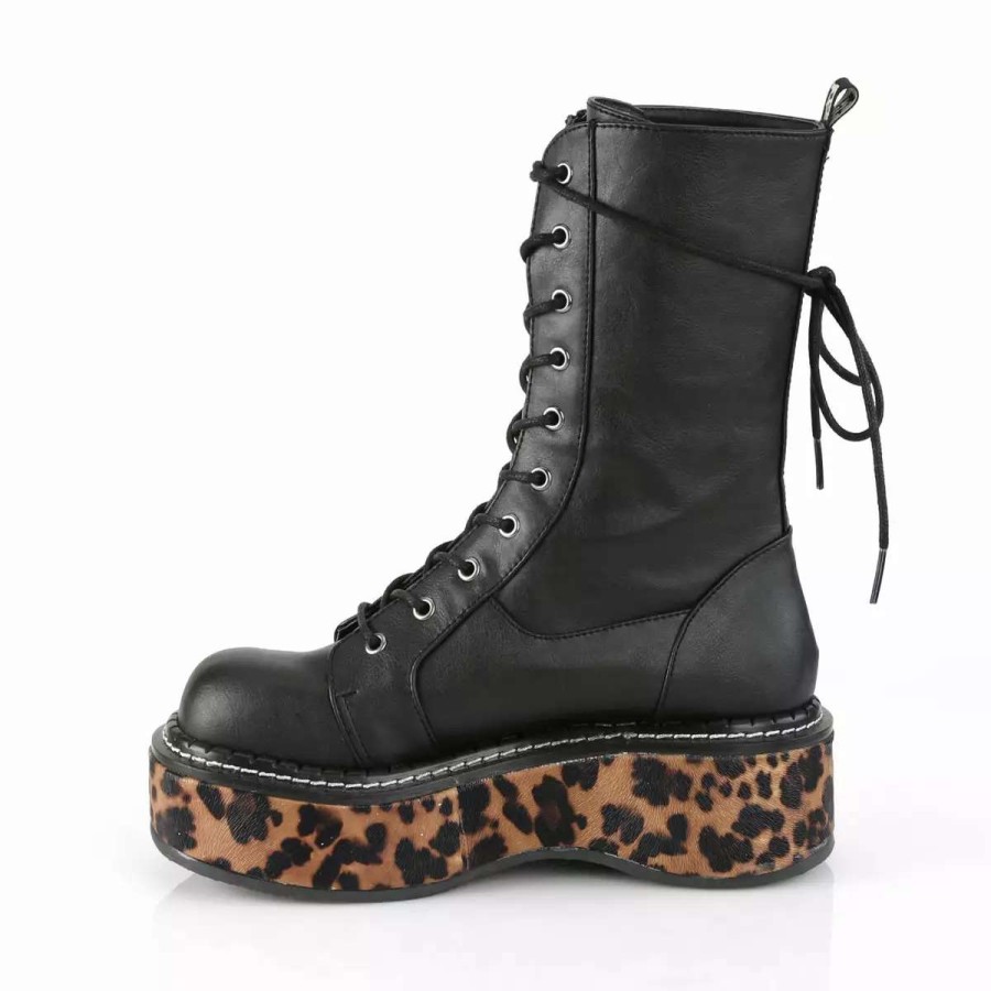 * /Leopard Print Vegan Leather 2 Platform Boots*