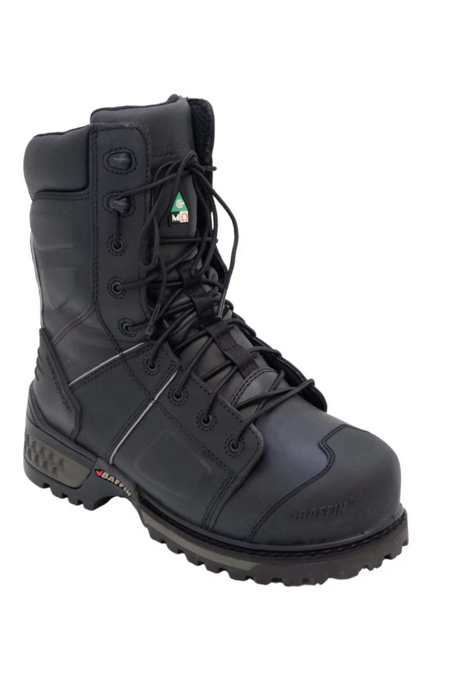 * Baffin Men'S Safety Work Boots Monster Internal Metguard 8" All Season Leather Waterproof Extreme Comfort With Composite Toe | Black | Sizes 7 14