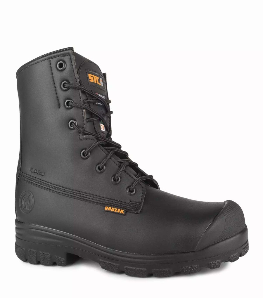 * Stc Men'S Safety Work Boots Keep 8 Chemtech Microfiber Vegan Waterproof With Steel Toe Black | Sizes 5-14