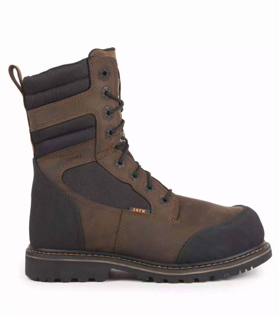 * Stc Men'S Safety Work Boots Whiskey Jack 8 Leather Waterproof And Metal Free Brown | Size 7-15