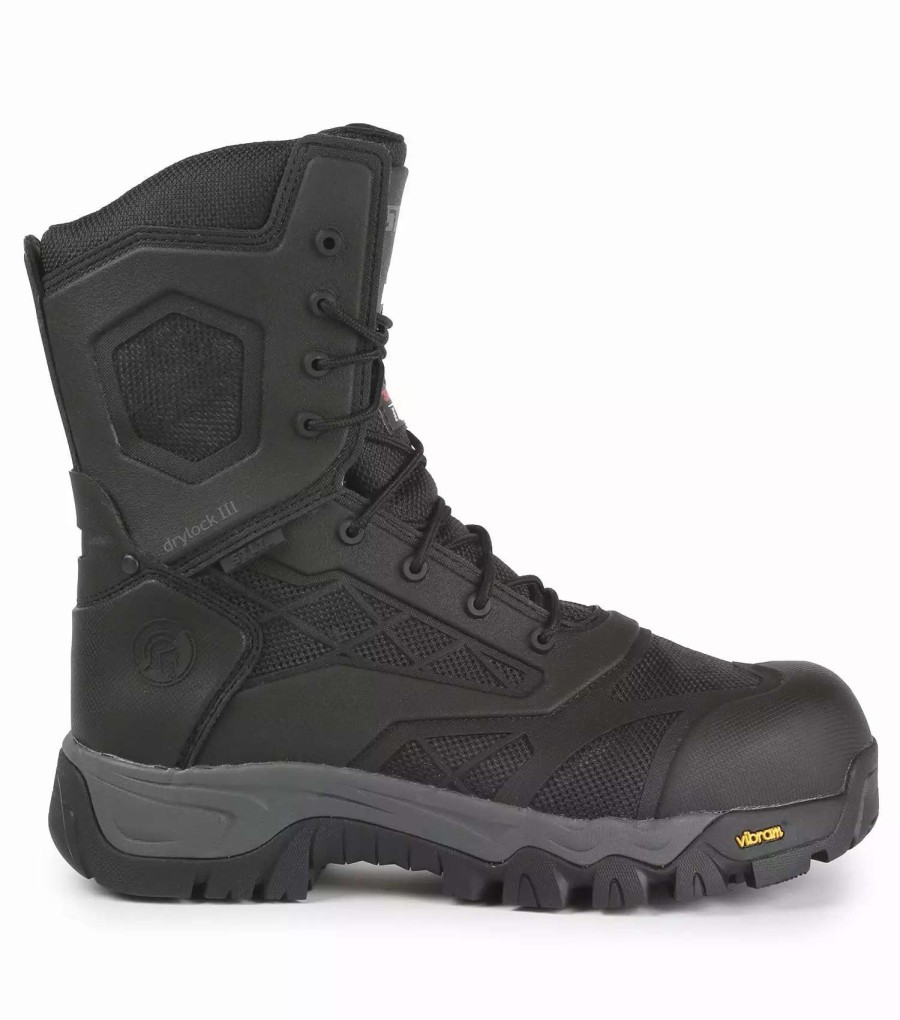 * Stc Men'S Safety Work Boots Stealth 8 Tpu/Ballistic Nylon Waterproof With Vibram Tc4+ Sole Black | Sizes 7-14