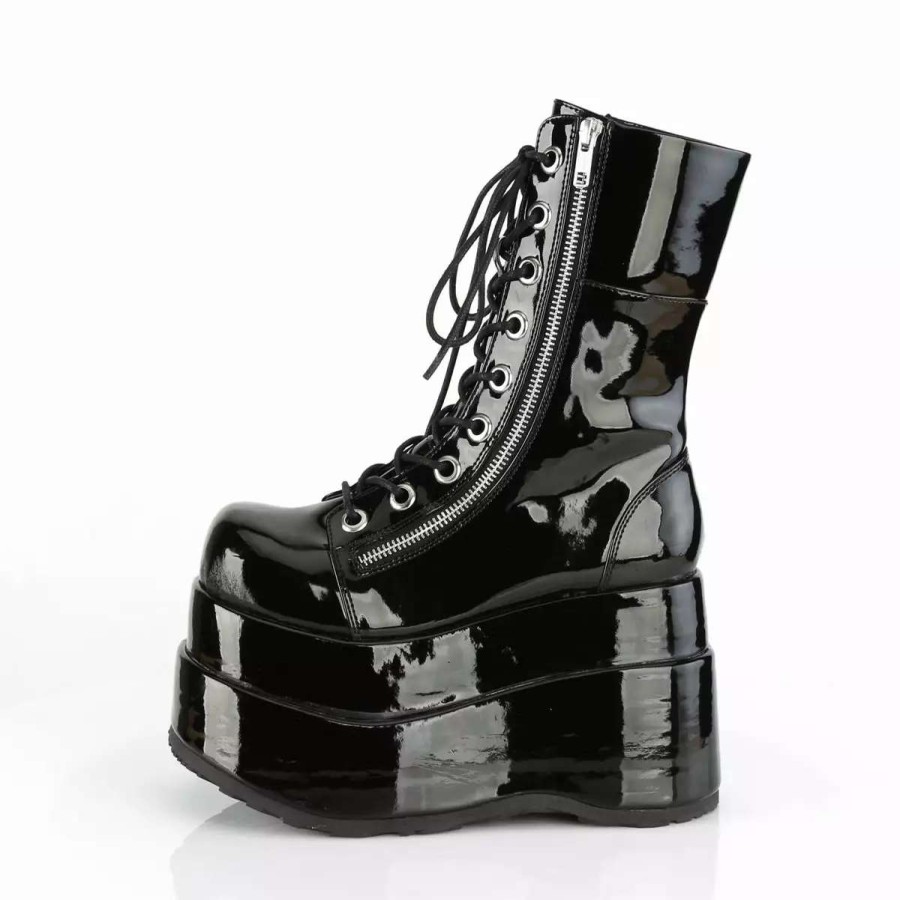 * Patent Leather 4.5 Platform Mid-Calf Boots*