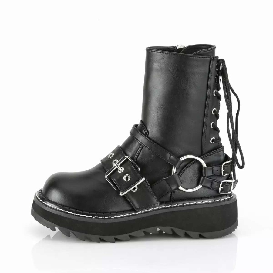 * Vegan Leather 1.3 Platform Rear Lace Boots*