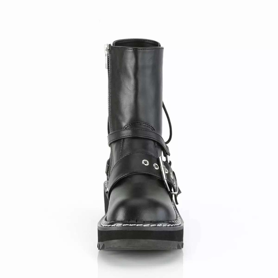 * Vegan Leather 1.3 Platform Rear Lace Boots*