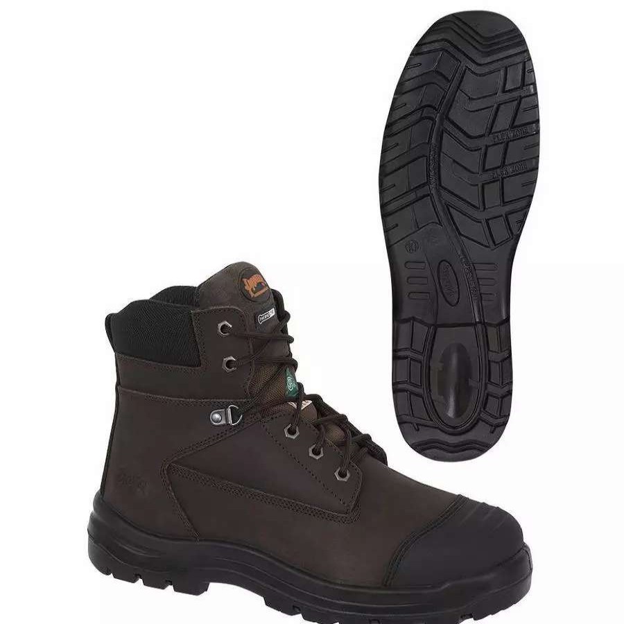 * Pioneer Men'S Safety Work Boots Csa Leather 6 Steel Toe And Plate Sizes 7-14