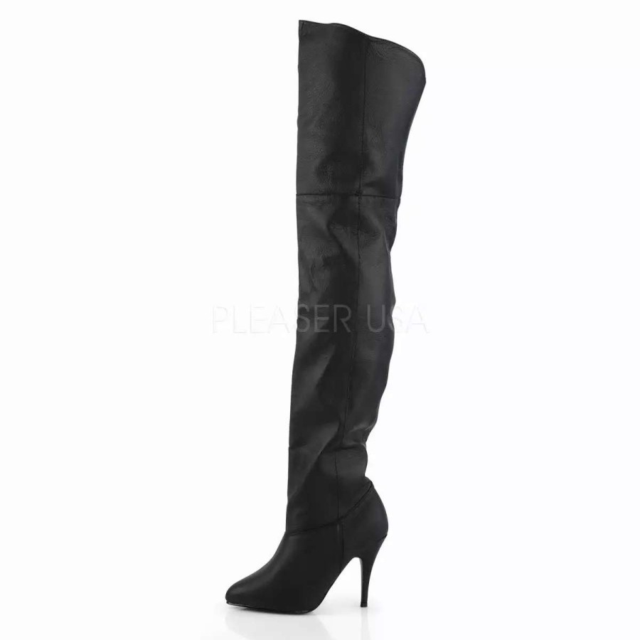 * Pleaser Women'S Heel Leather Thigh High Boots*