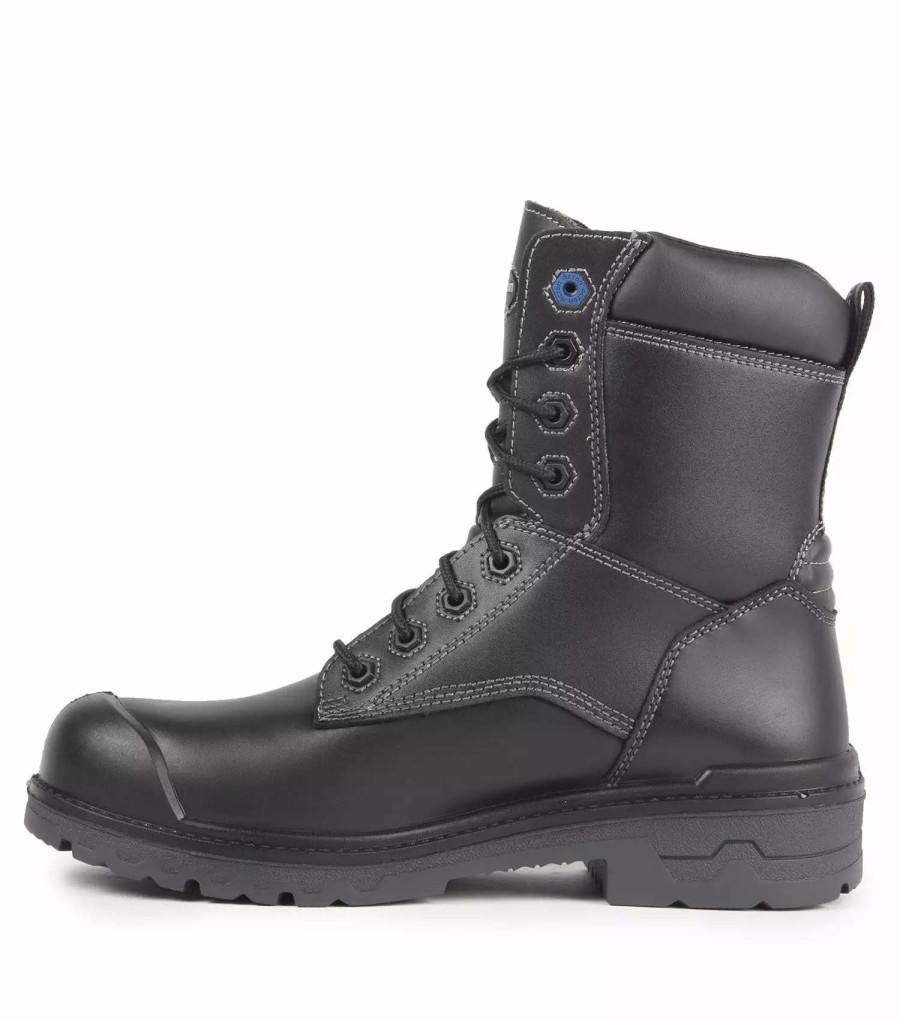 * Acton Men'S Safety Work Boots Progum 8 Leather Waterproof With Steel Toe | Black | Size 7 -17