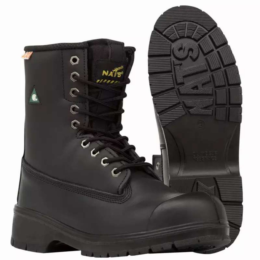 * Nats Men'S Safety Work Boots S320 Csa 8 Full Grain Leather Steel Toe And Plate Sizes 3-14