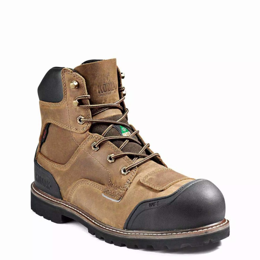 * Kodiak Men'S Safety Work Boots 6 Generations Full Grain Leather Waterproof With Widebody Composite Toe | Sizes 8-16