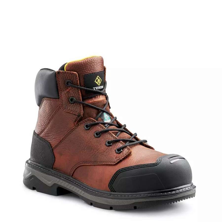 * Terra Men'S Safety Work Boots Patton 6 Leather Waterproof With Aluminum Toe And Composite Plate | Sizes 6-15