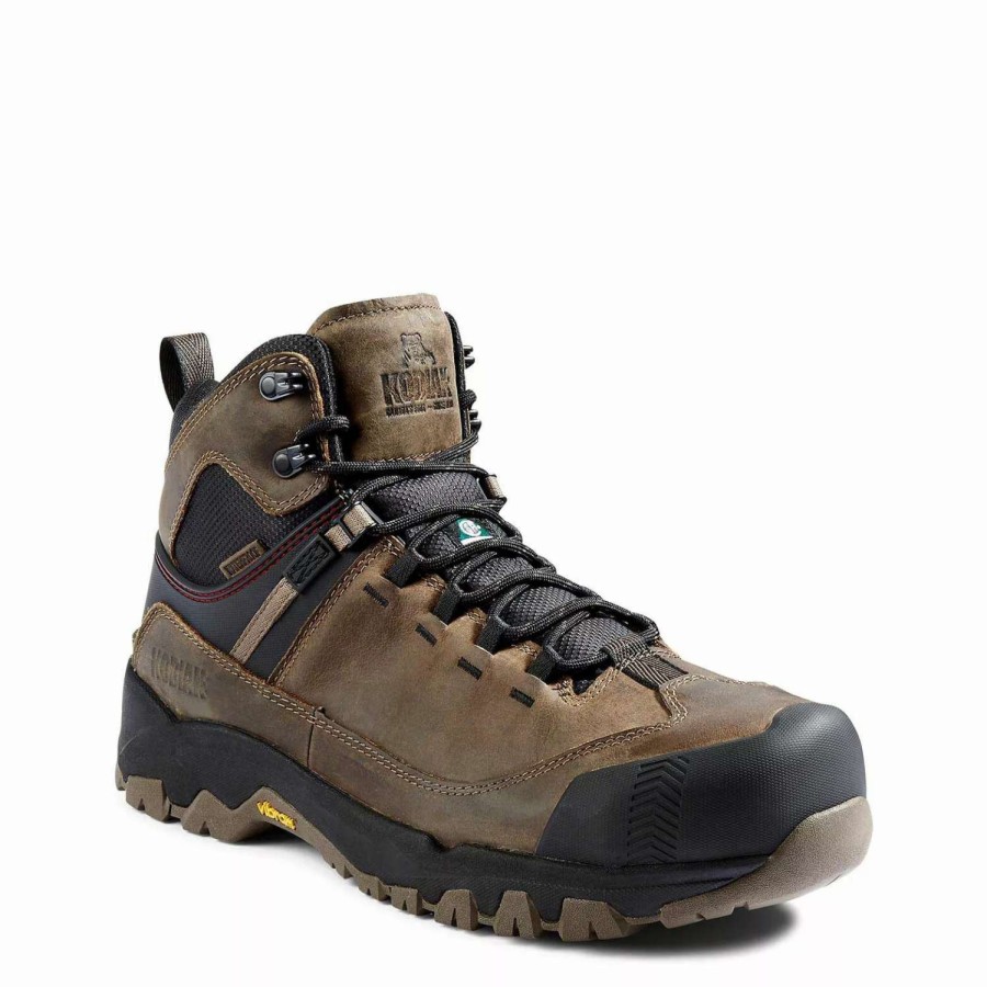 * Kodiak Men'S Safety Work Boots 6 Quest Bound Mid Waterproof Hiker With Vibram Tc4+ Outsole | Sizes 7-15