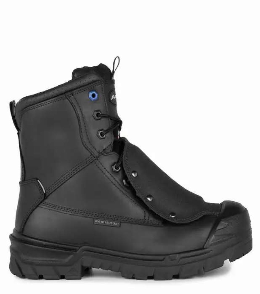 * Acton Men'S Work Boots G3E 8 Waterproof With Natural Rubber Slip Resistant Outsole With External Metatarsal Protection | Black | Sizes 4 15