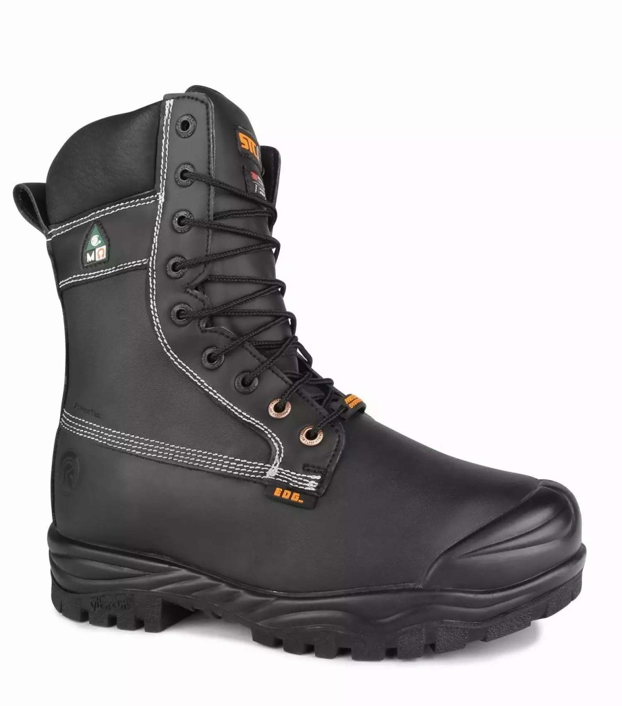 * Stc Men'S Safety Work Boots Kimberlite 9 Csa Leather Internal Metguard With Vibram Fire & Ice Sole Black | Sizes 6-14