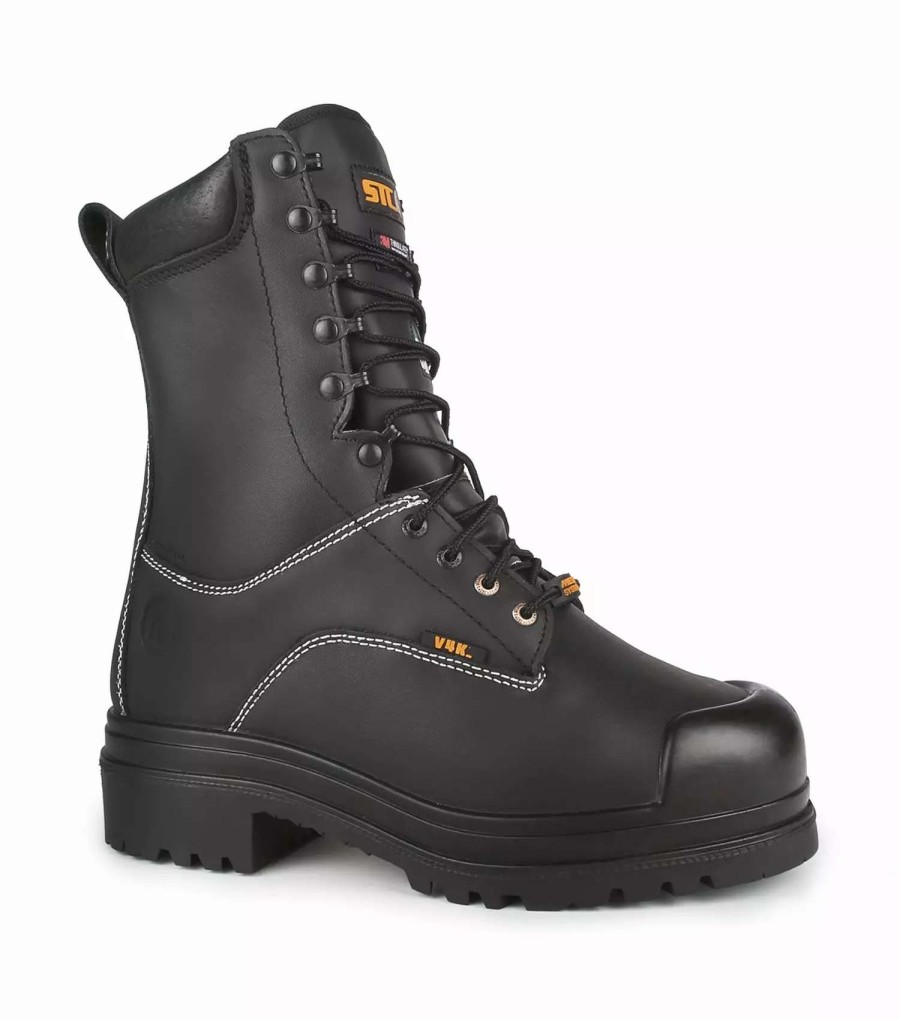 * Stc Men'S Safety Work Boots Hardrock 10 Leather Waterproof With Internal Metguard Black | Sizes 6-14