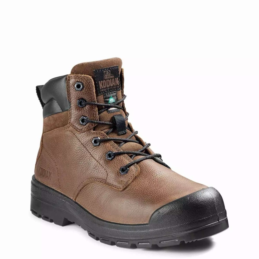 * Kodiak Men'S Safety Work Boots 6 Greb Full Grain Leather Steel Toe With Slip And Oil Resistant Outsole | Sizes 7-15