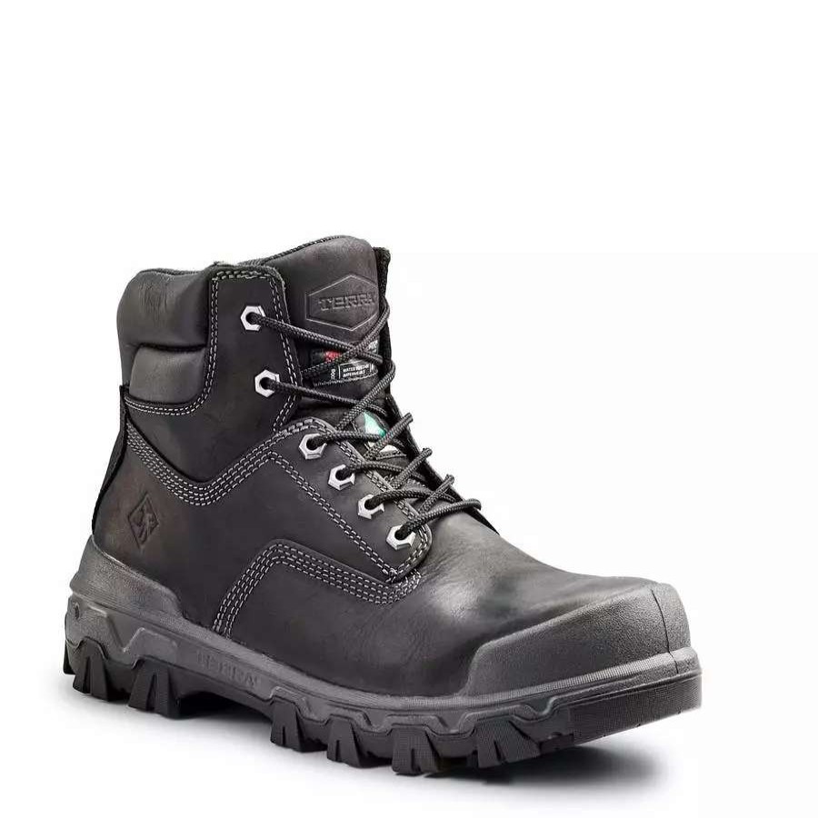 * Terra Men'S Safety Work Boots Sentry 2020 6 Leather Waterproof With Kryptoe Safety Toe | Sizes 7-15