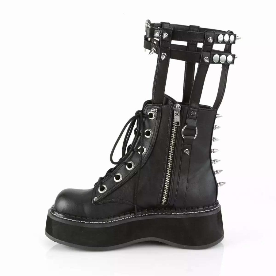 * Vegan Leather 2 Platform Calf High Boots*