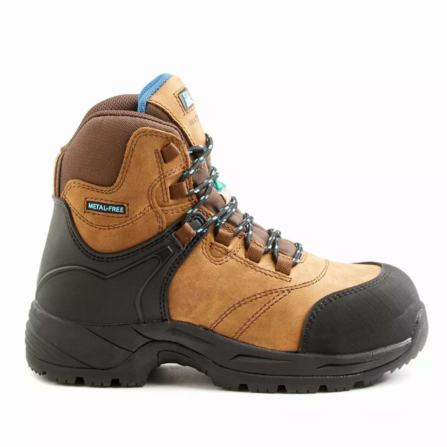 * Kodiak Woman'S Safety Work Boots Journey 6 Hiker Leather Waterproof With Composite Toe And Plate | Brown | Sizes 6 11