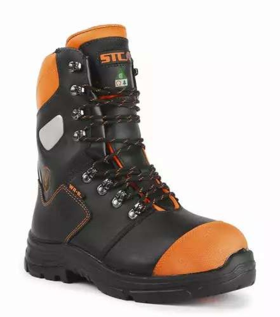 * Stc Men'S Safety Work Boots Battler 8" Csa Leather Waterproof Chainsaw Protection | Sizes 5-14