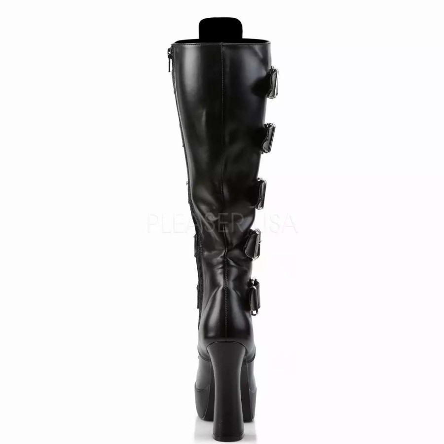 * Pleaser 5 Heel Faux Leather Knee High Boots*